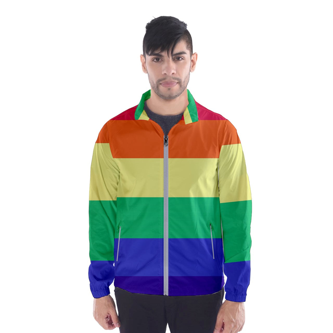 LGBTQ Rainbow Pride #12 Men's Windbreaker