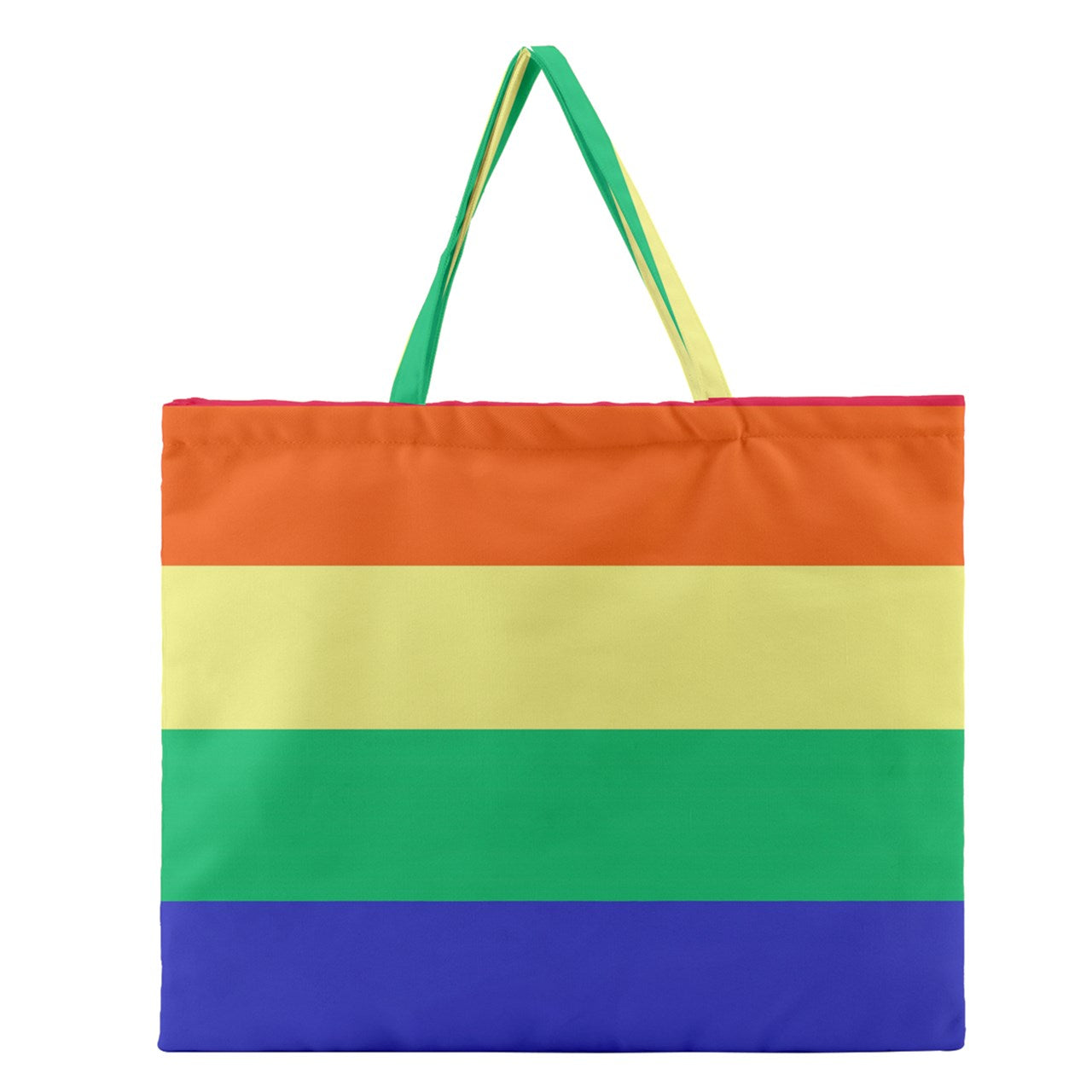 LGBTQ Rainbow Pride #12 Zipper Large Tote Bag