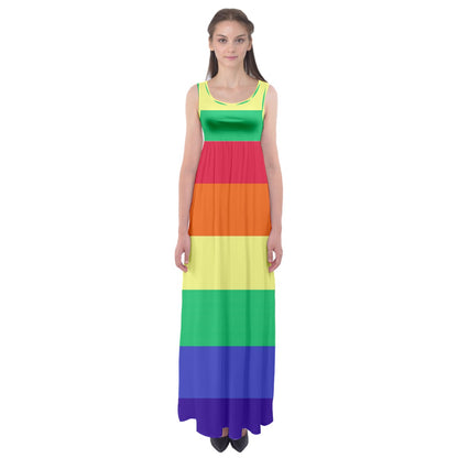 LGBTQ Rainbow Pride #12 Empire Waist Maxi Dress