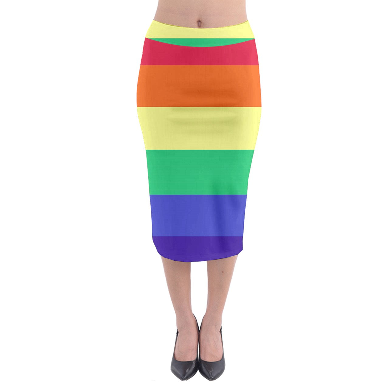 LGBTQ Rainbow Pride #12 Midi Pencil Skirt