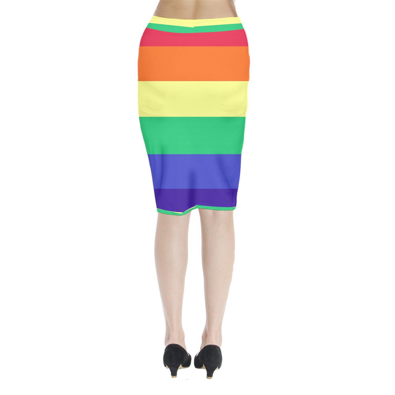 LGBTQ Rainbow Pride #12 Midi Wrap Pencil Skirt