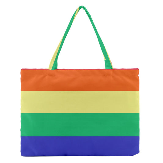 LGBTQ Rainbow Pride #12 Zipper Medium Tote Bag