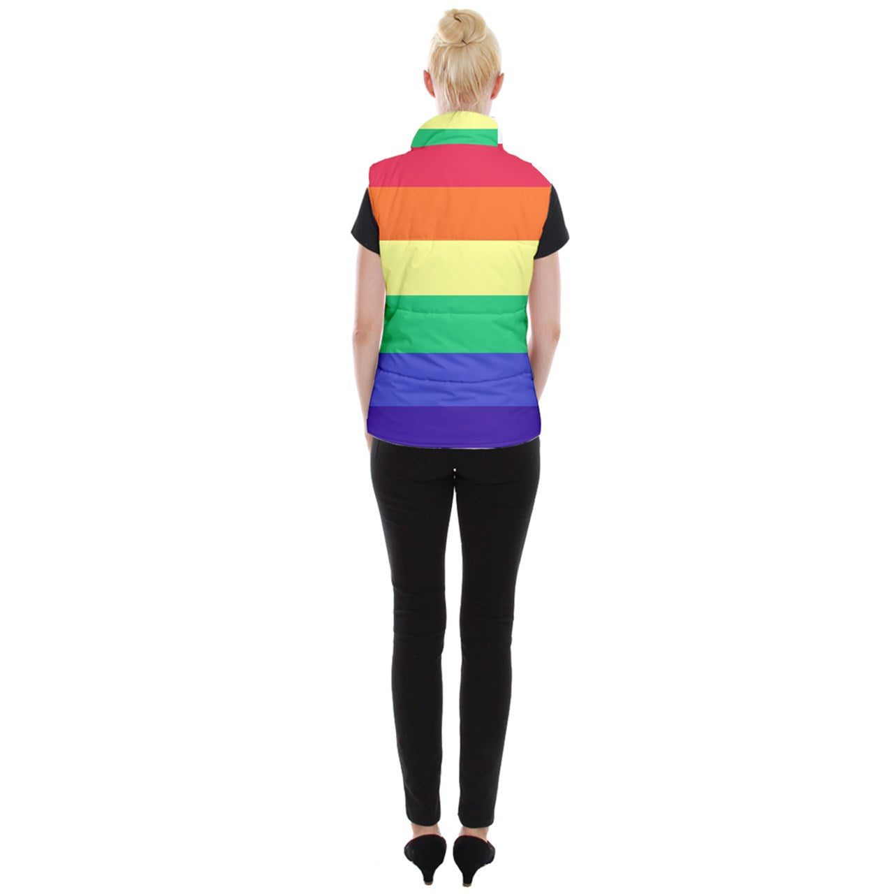 LGBTQ Rainbow Pride #12 Women's Button Up Vest