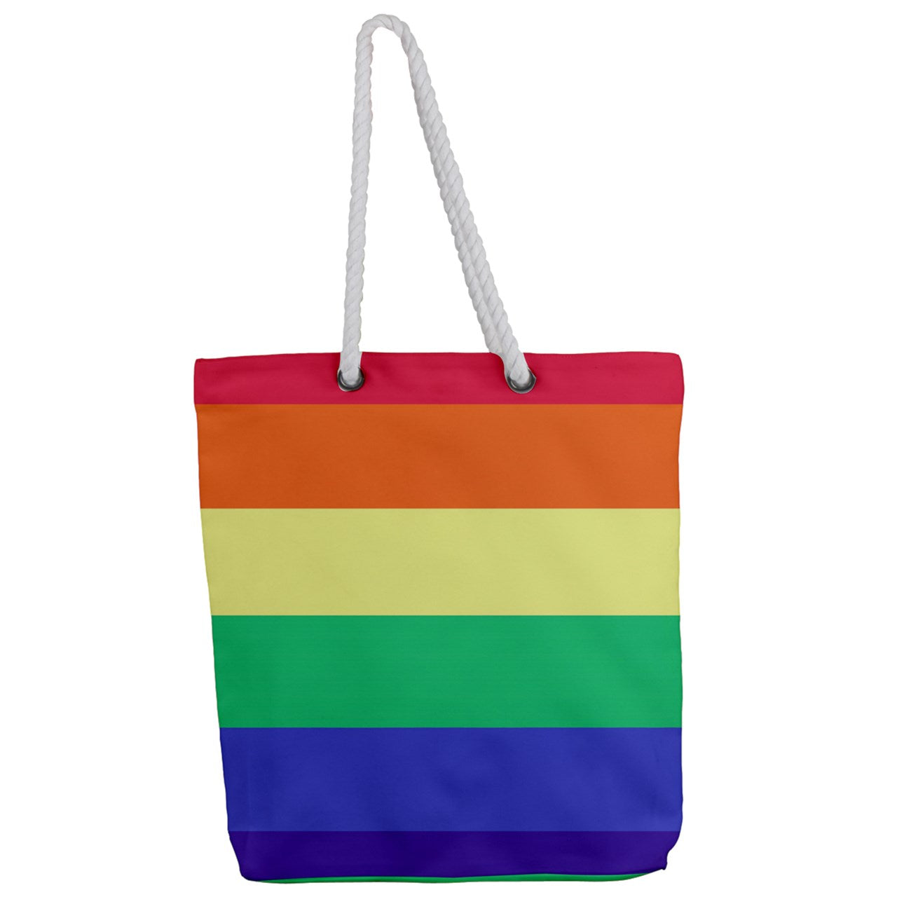 LGBTQ Rainbow Pride #12 Full Print Rope Handle Tote (Large)