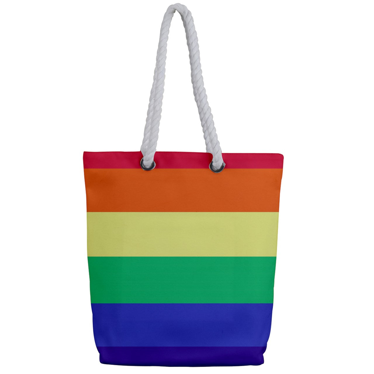 LGBTQ Rainbow Pride #12 Full Print Rope Handle Tote (Small)