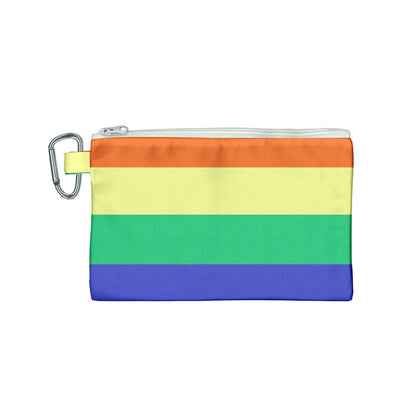 LGBTQ Rainbow Pride #12 Canvas Cosmetic Bag (Small)