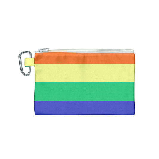 LGBTQ Rainbow Pride #12 Canvas Cosmetic Bag (Small)