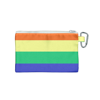 LGBTQ Rainbow Pride #12 Canvas Cosmetic Bag (Small)