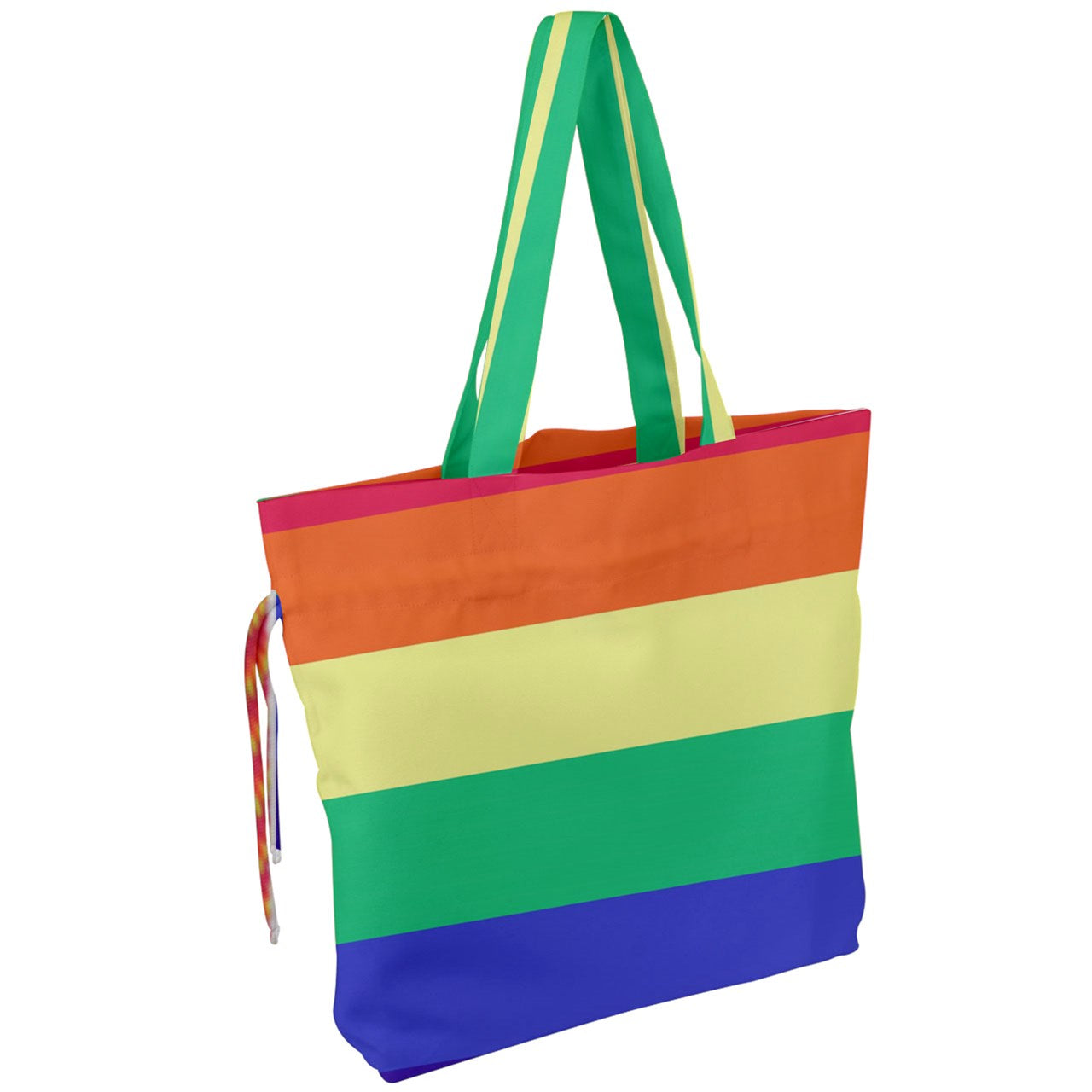 LGBTQ Rainbow Pride #12 Drawstring Tote Bag