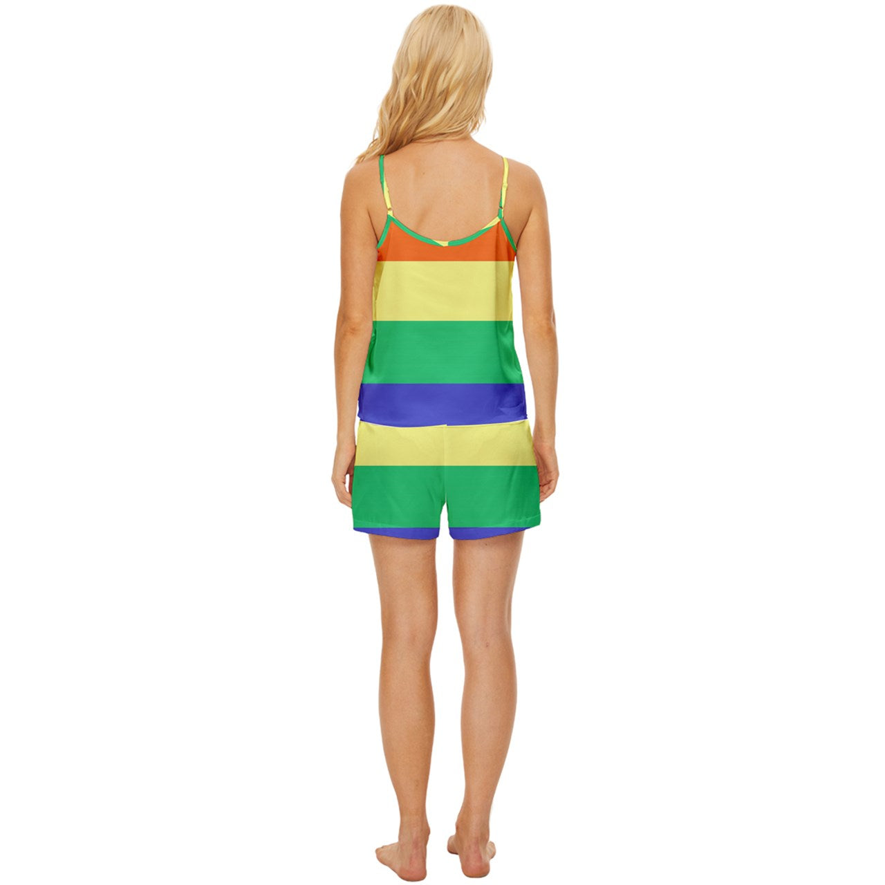 LGBTQ Rainbow Pride #12 Satin Pajama Short Set