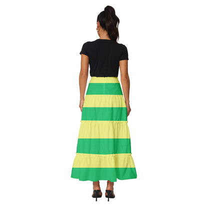 LGBTQ Rainbow Pride #12 Tiered Ruffle Maxi Skirt