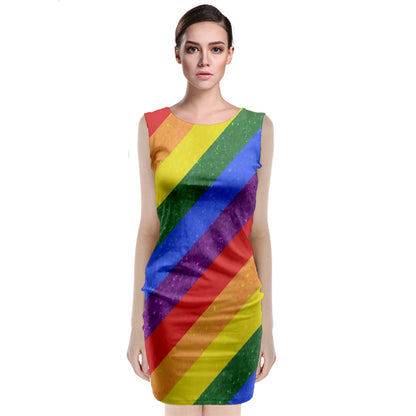 Rainbow Pride | Gay Pride | LGBTQ Pride | Classic Sleeveless Midi Dress