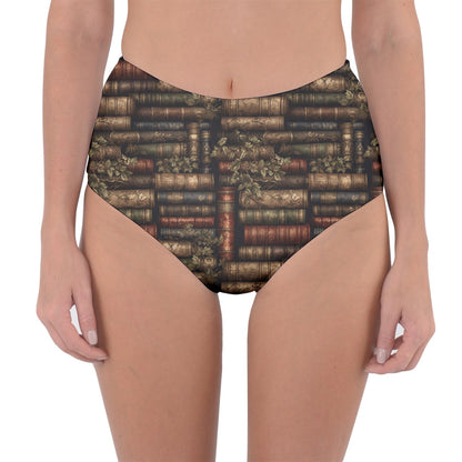 The Librarian Reversible High-Waist Bikini Bottoms