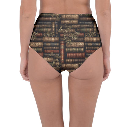 The Librarian Reversible High-Waist Bikini Bottoms