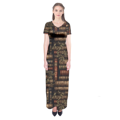 The Librarian Short Sleeve Maxi Dress