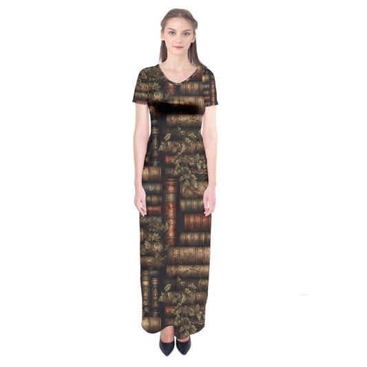 The Librarian Short Sleeve Maxi Dress