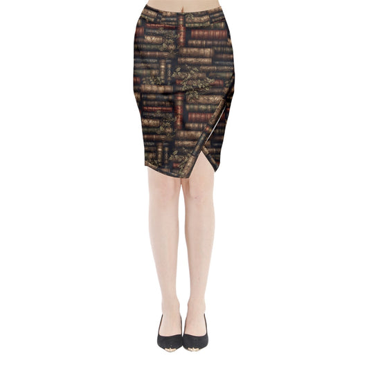 The Librarian Midi Wrap Pencil Skirt