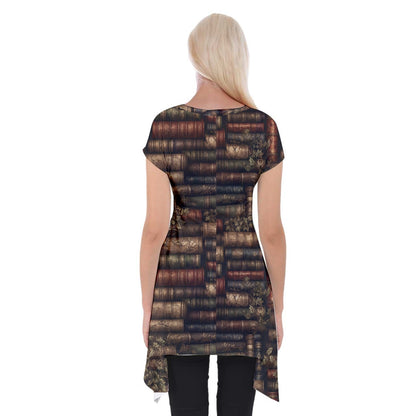 The Librarian Short Sleeve Side Drop Tunic