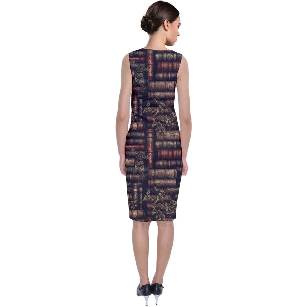 The Librarian Sleeveless Velvet Midi Dress