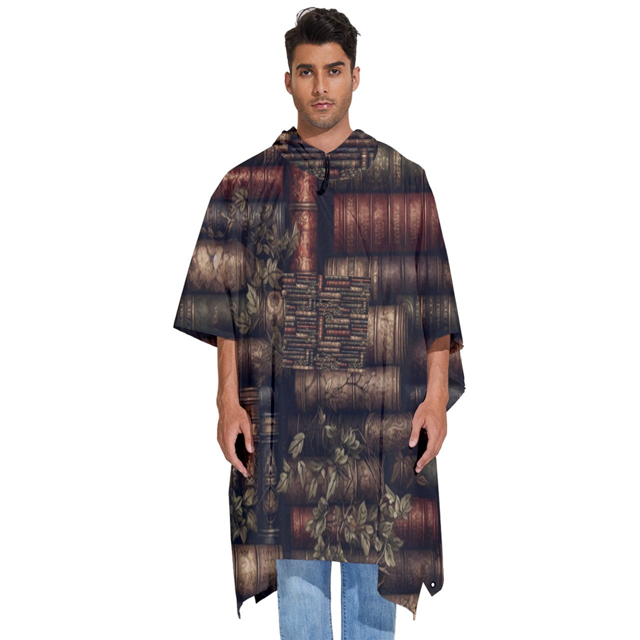 The Librarian Men's Hooded Rain Ponchos One Size