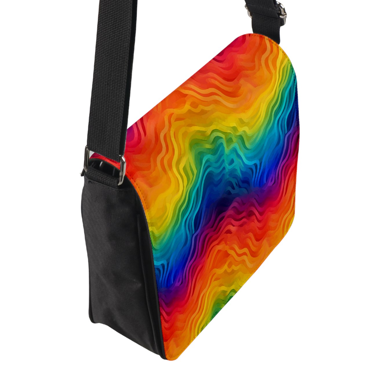 Lgbtq Rainbow Flap Closure Messenger Bag (S)