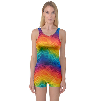 Lgbtq Rainbow One Piece Boyleg Swimsuit