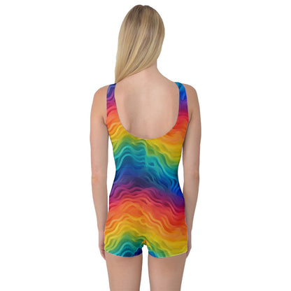 Lgbtq Rainbow One Piece Boyleg Swimsuit