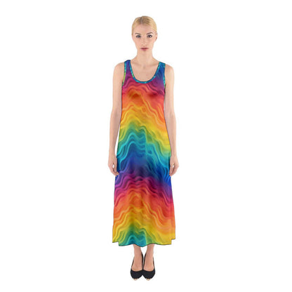 Lgbtq Rainbow Sleeveless Maxi Dress