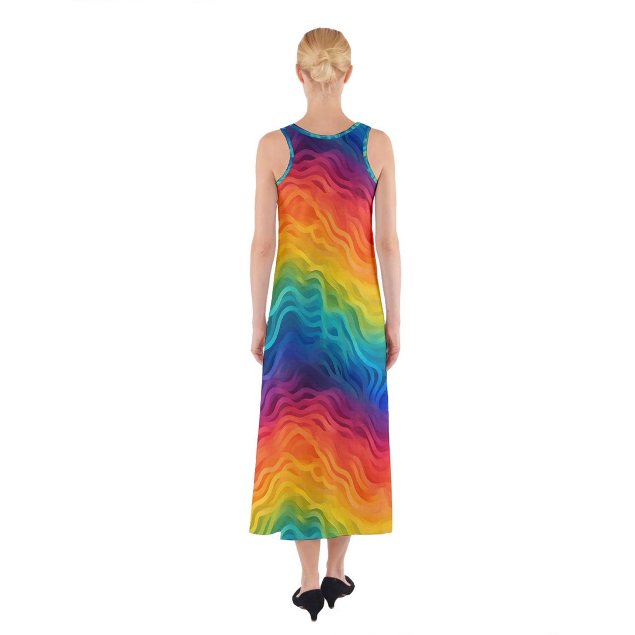 Lgbtq Rainbow Sleeveless Maxi Dress