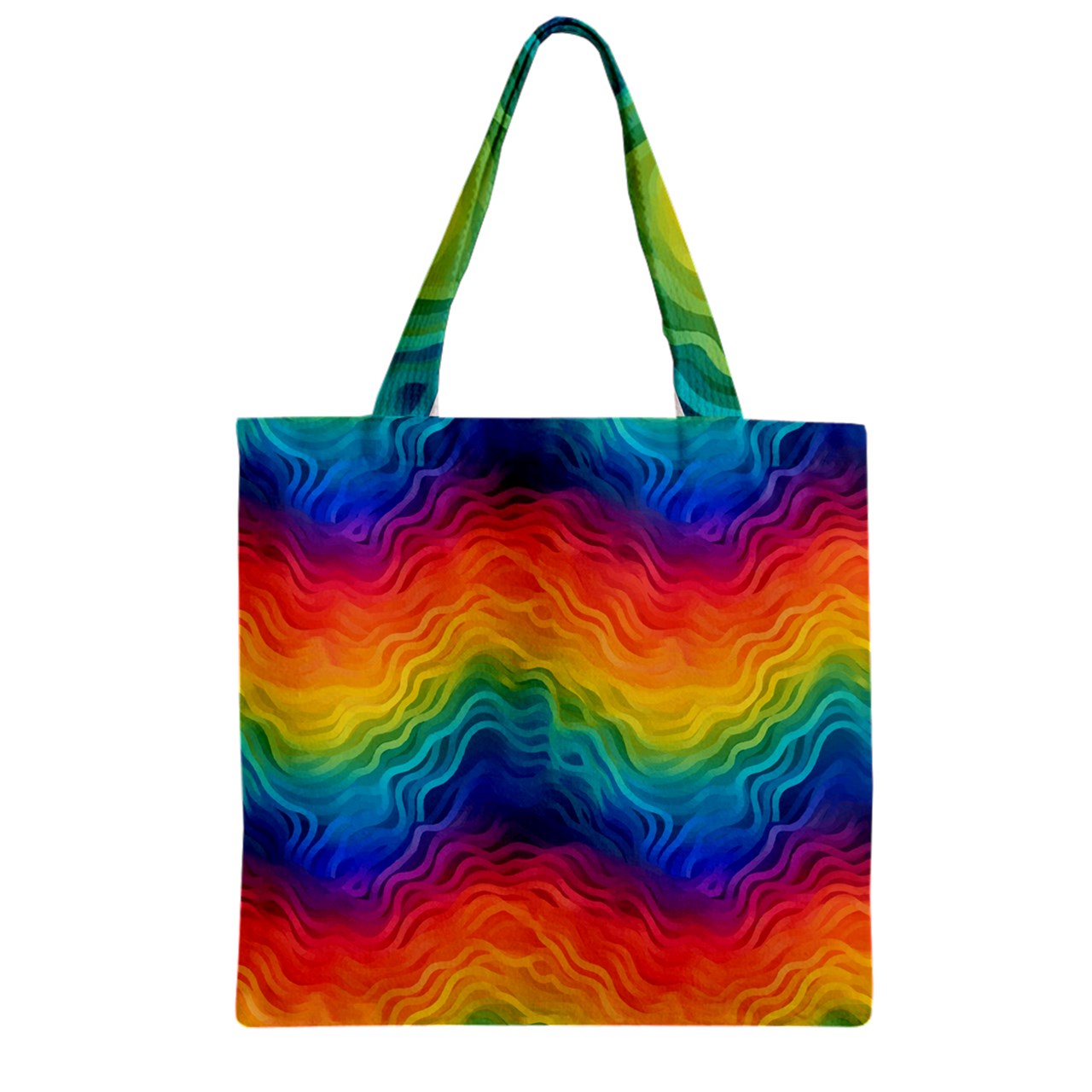 Lgbtq Rainbow Zipper Grocery Tote Bag