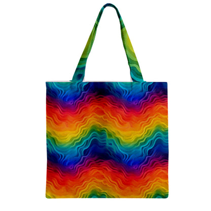 Lgbtq Rainbow Zipper Grocery Tote Bag