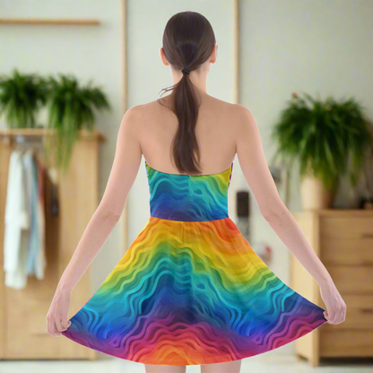 LGBTQ Rainbow Strapless Bra Top Dress