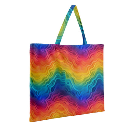 Lgbtq Rainbow Zipper Large Tote Bag