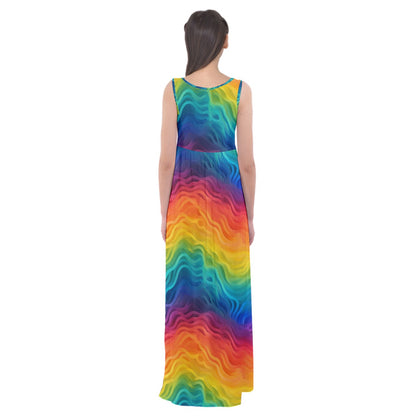 LGBTQ Rainbow Empire Waist Maxi Dress