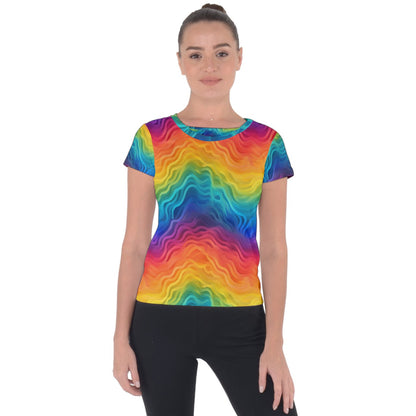 Lgbtq Rainbow Short Sleeve Sports Top