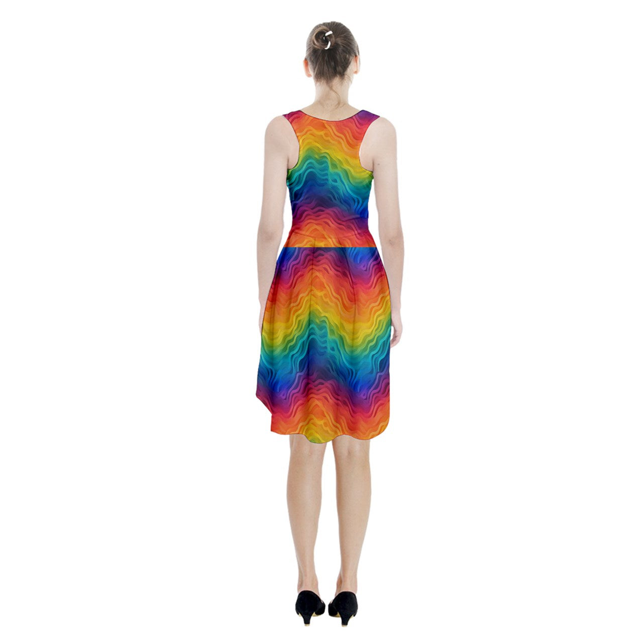 Lgbtq Rainbow Racerback Midi Dress