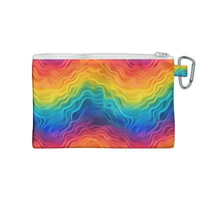 Lgbtq Rainbow Canvas Cosmetic Bag (Medium)