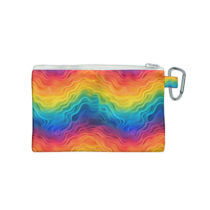 Lgbtq Rainbow Canvas Cosmetic Bag (Small)