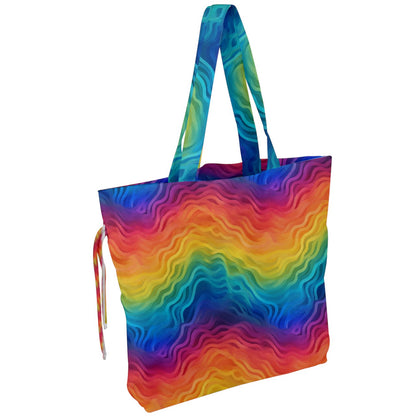 Lgbtq Rainbow Drawstring Tote Bag