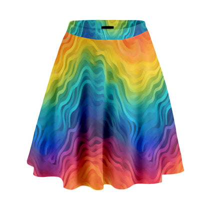 LGBTQ Rainbow Pride High Waist Skirt