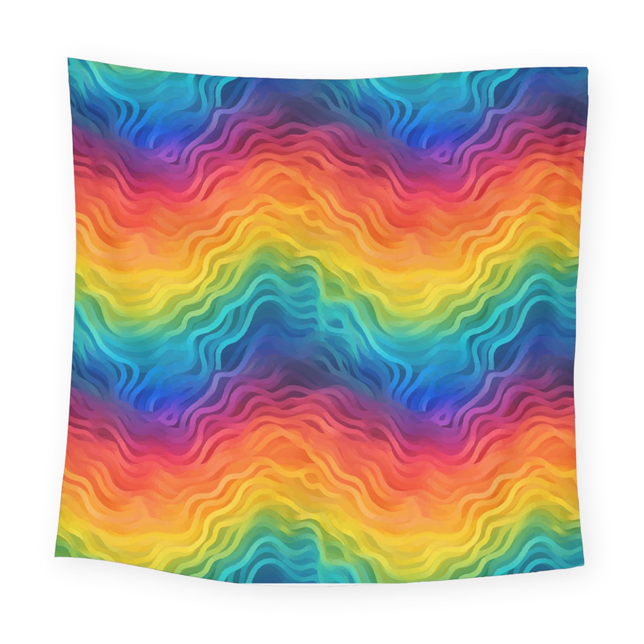 LGBTQ Rainbow Pride Square Tapestry (Large)