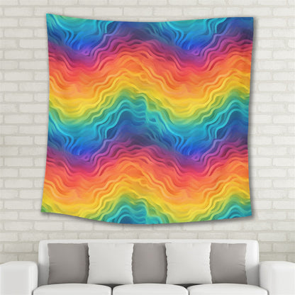 LGBTQ Rainbow Pride Square Tapestry (Large)