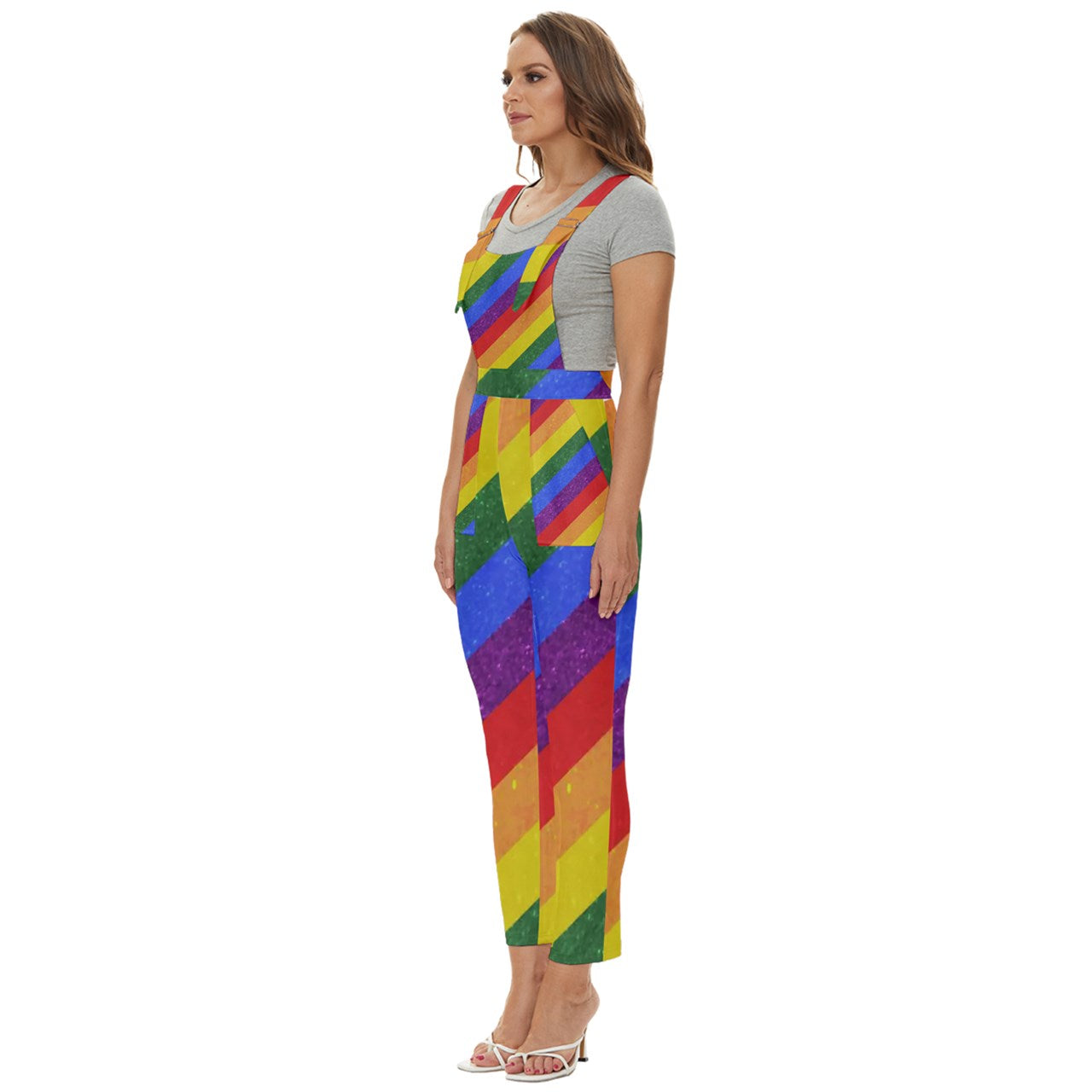 LGBTQ Rainbow Pride Women's Pinafore Overalls Jumpsuit