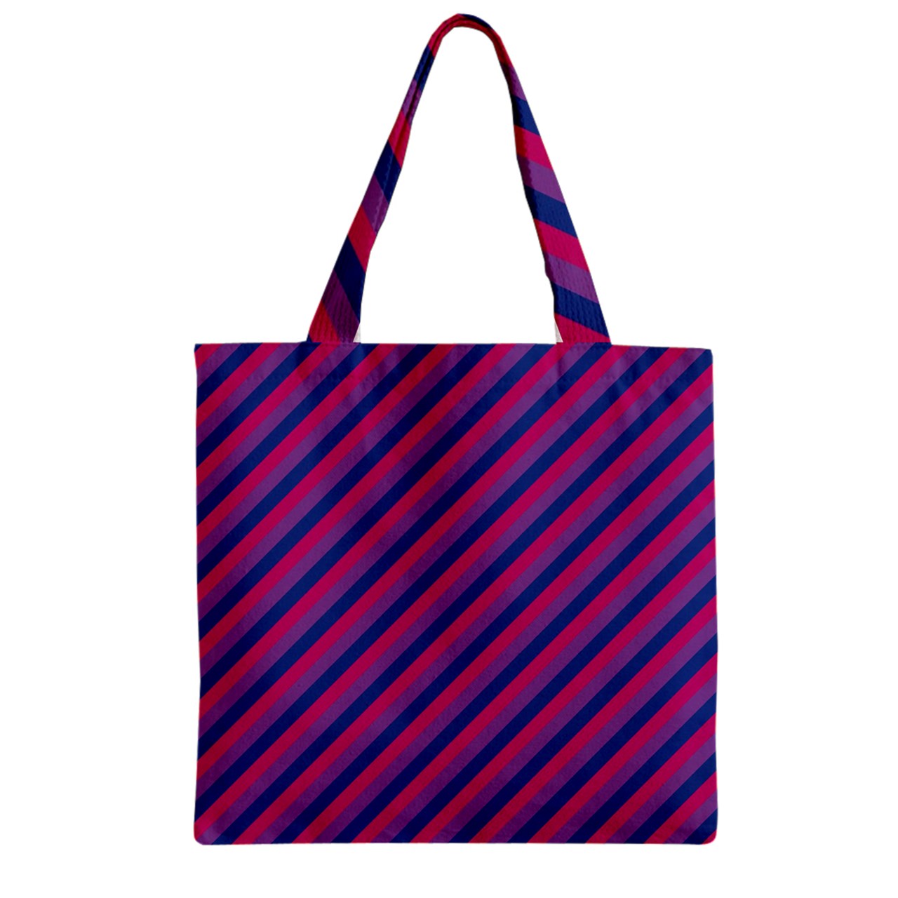 Bisexual Flag Zipper Grocery Tote Bag