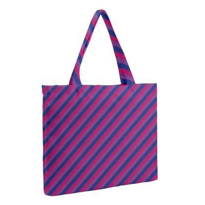 Bisexual Flag Zipper Medium Tote Bag