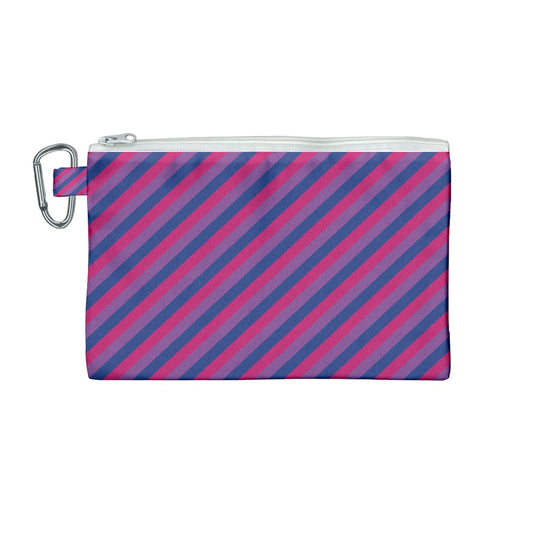 Bisexual Flag Canvas Cosmetic Bag (Medium)