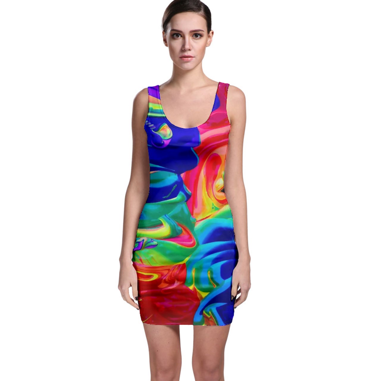 Luxtrini Rainbow Confusion Bodycon Dress