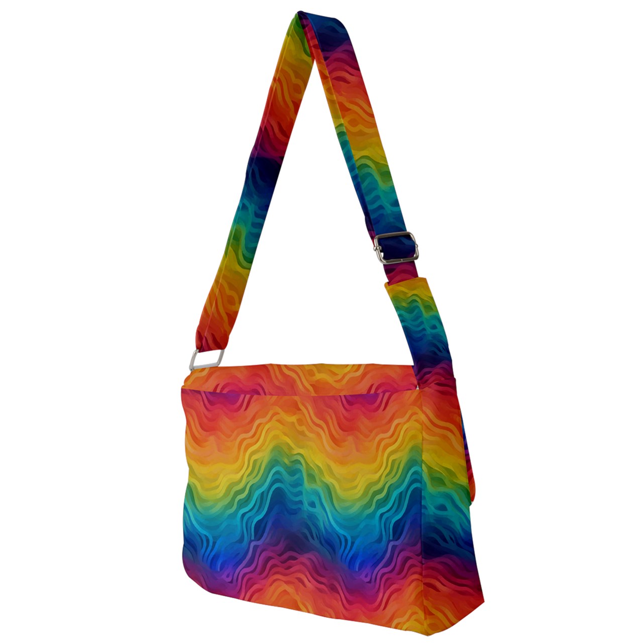 LGBTQ Rainbow Full Print Messenger Bag (L)