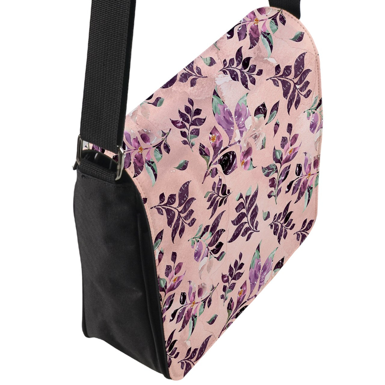 Sangria Flap Closure Messenger Bag (L)