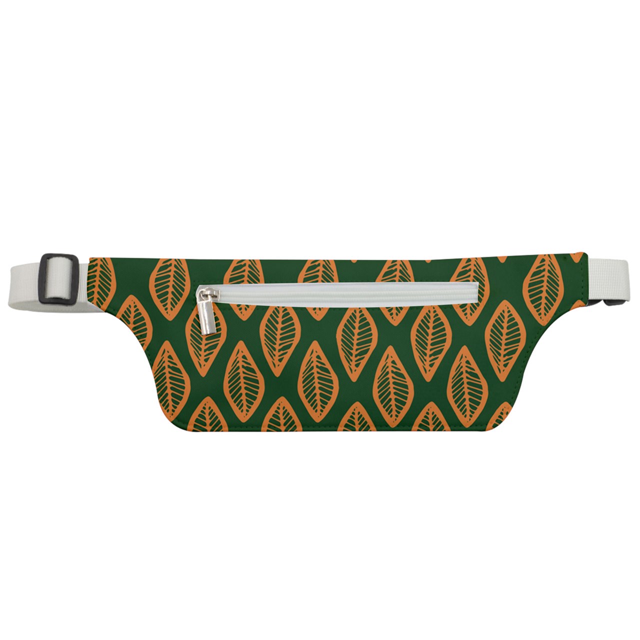 African | Ethnic | Mudcloth | #16 Green and Orange Active Waist Bag